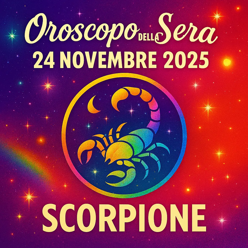 Oroscopo della Sera – 24 Novembre 2025 per lo Scorpione