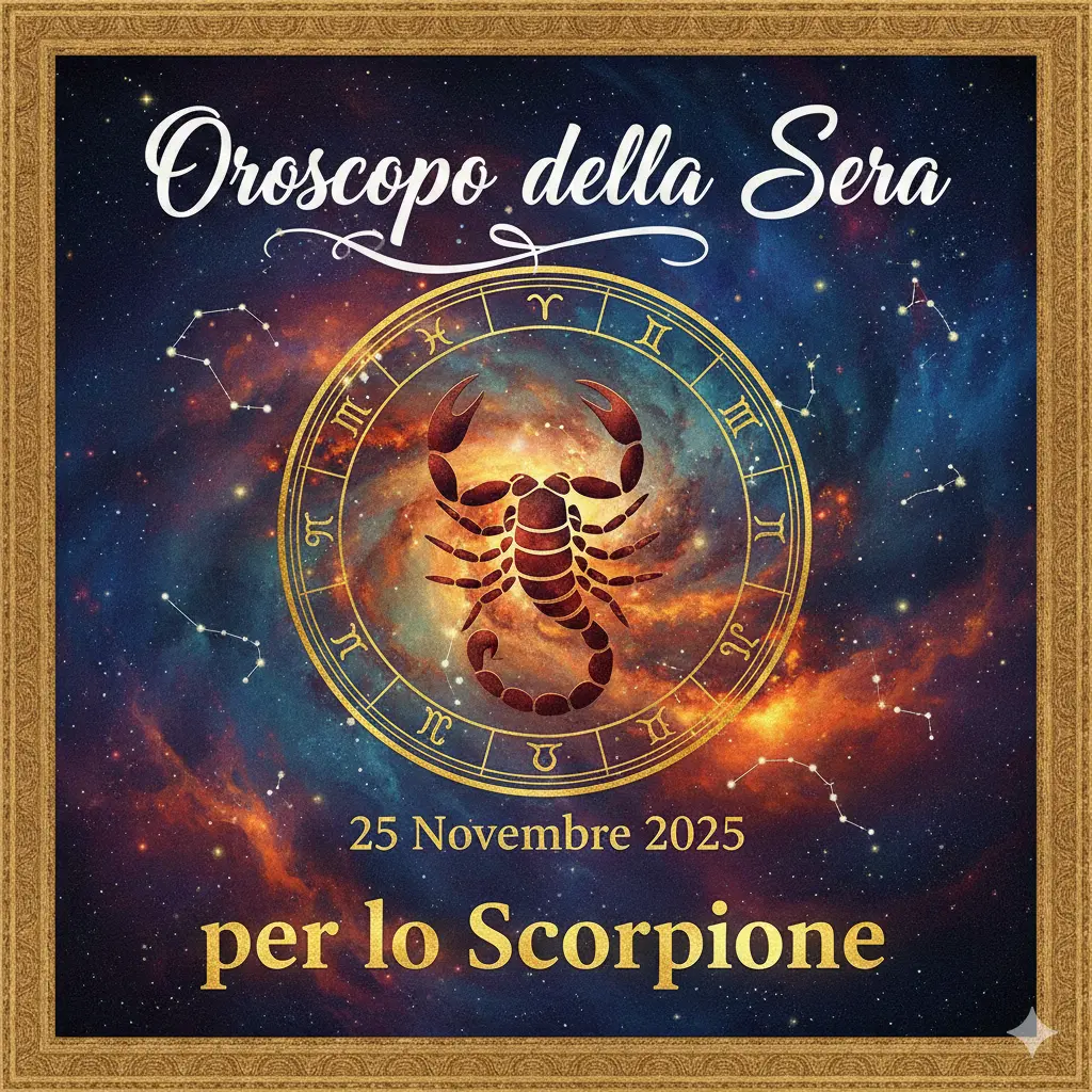 Oroscopo della Sera – 25 Novembre 2025 per lo Scorpione
