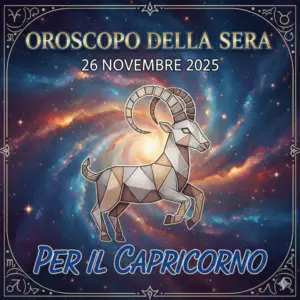 Oroscopo della Sera – 26 Novembre 2025 per il Capricorno