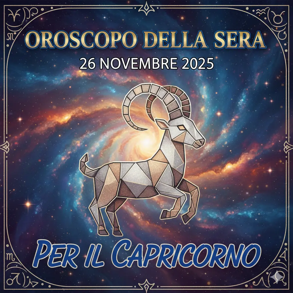 Oroscopo della Sera – 26 Novembre 2025 per il Capricorno