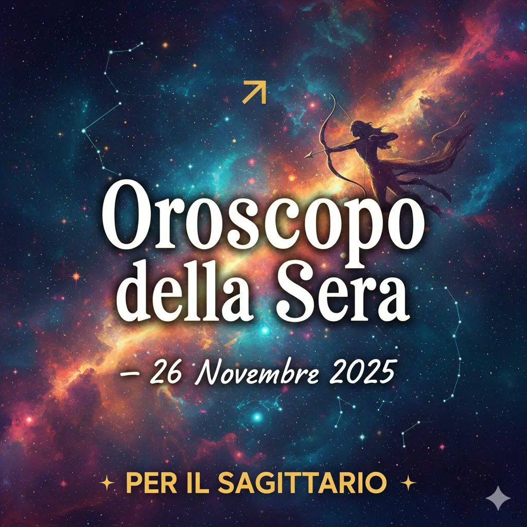 Oroscopo della Sera – 26 Novembre 2025 per il Sagittario