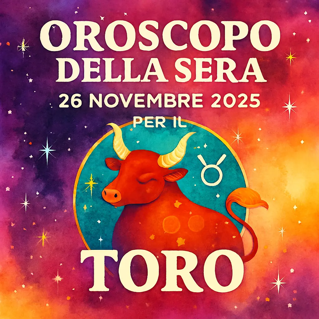 Oroscopo della Sera – 26 Novembre 2025 per il Toro