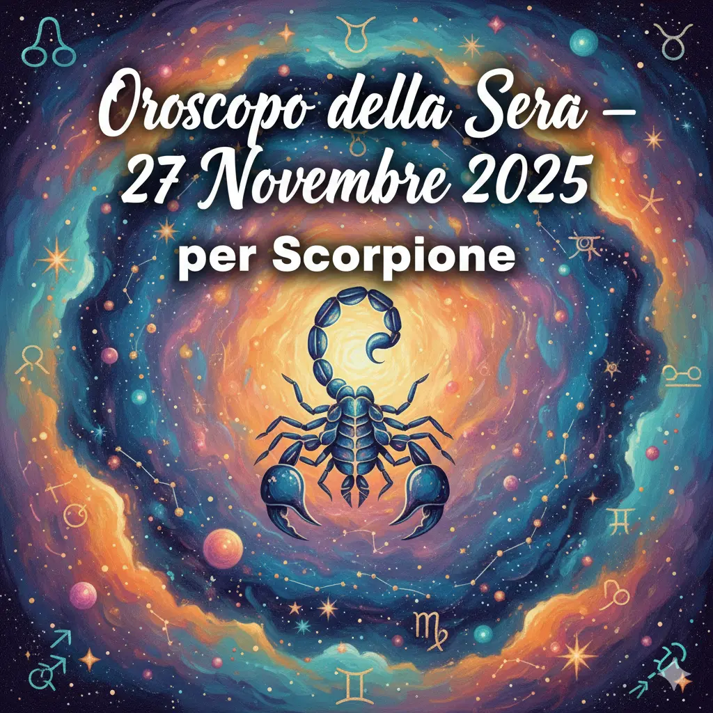 Oroscopo della Sera – 27 Novembre 2025 per Scorpione