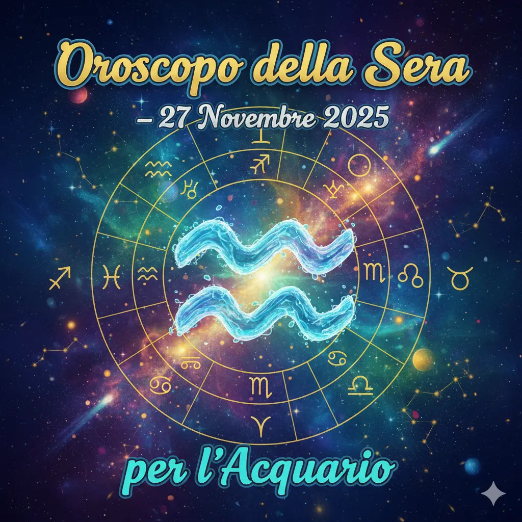 Oroscopo della Sera – 27 Novembre 2025 per l’Acquario