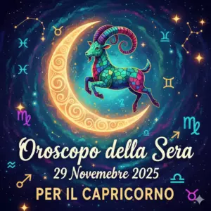 Oroscopo della Sera – 29 Novembre 2025 per il Capricorno