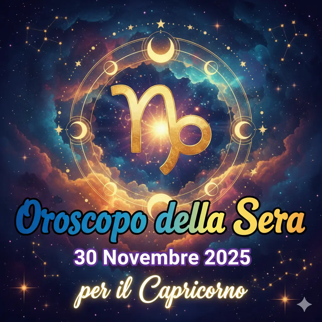 Oroscopo della Sera – 30 Novembre 2025 per il Capricorno