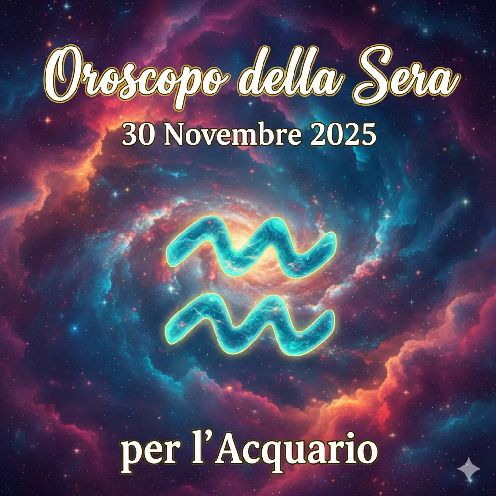 Oroscopo della Sera – 30 Novembre 2025 per l’Acquario