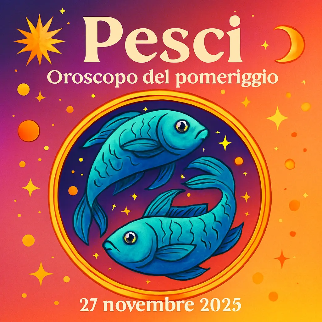 Pesci – Oroscopo del pomeriggio, 27 novembre 2025