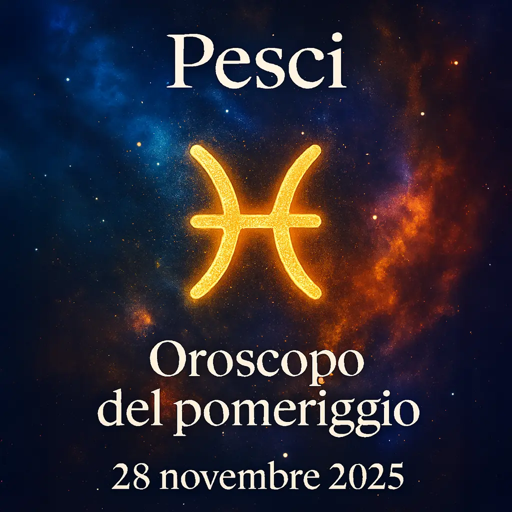 Pesci – Oroscopo del pomeriggio, 28 novembre 2025