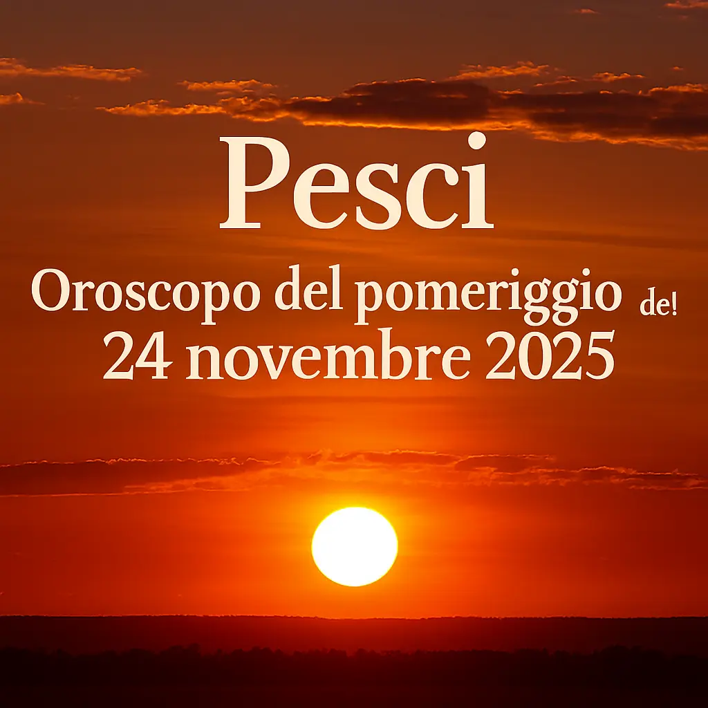 Pesci – Oroscopo del pomeriggio del 24 novembre 2025