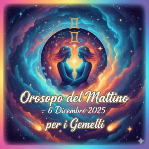 Oroscopo del Mattino – 6 Dicembre 2025 per i Gemelli