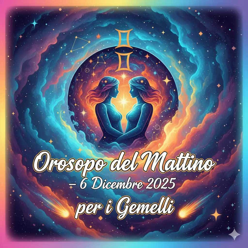 Oroscopo del Mattino – 6 Dicembre 2025 per i Gemelli