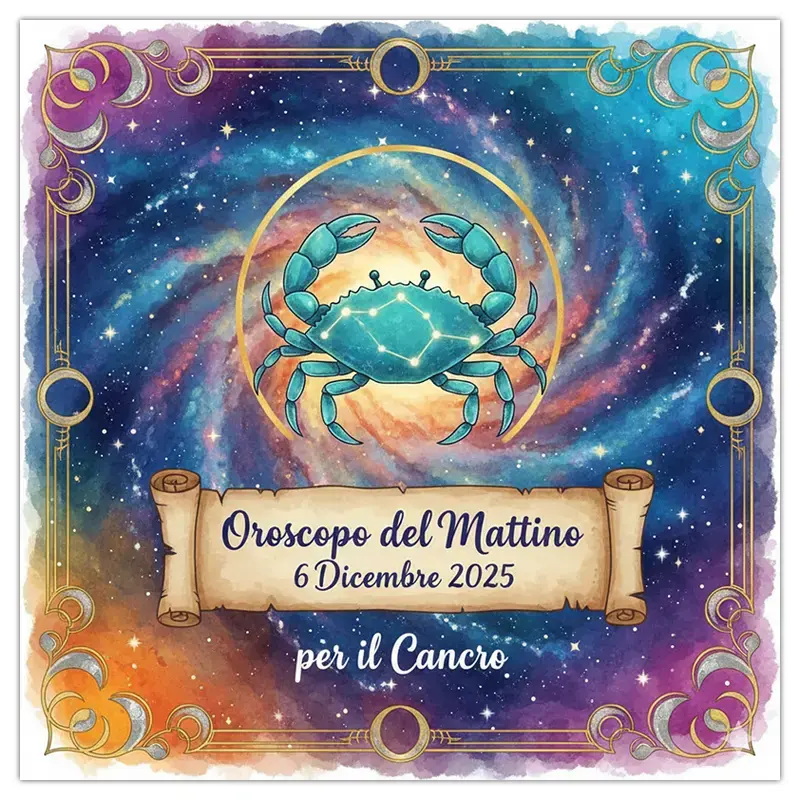 Oroscopo del Mattino – 6 Dicembre 2025 per il Cancro