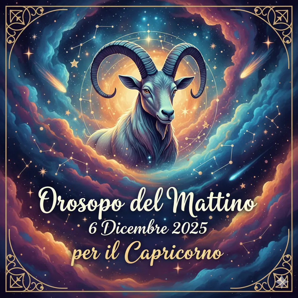Oroscopo del Mattino – 6 Dicembre 2025 per il Capricorno