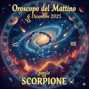 Oroscopo del Mattino – 6 Dicembre 2025 per lo Scorpione