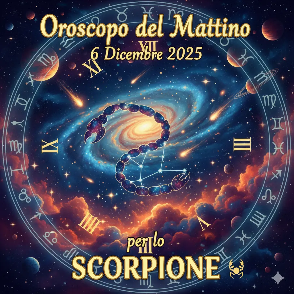 Oroscopo del Mattino – 6 Dicembre 2025 per lo Scorpione