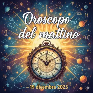 Oroscopo del mattino – 19 dicembre 2025