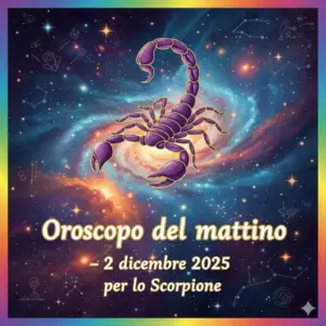 Oroscopo del mattino – 2 dicembre 2025 per lo Scorpione