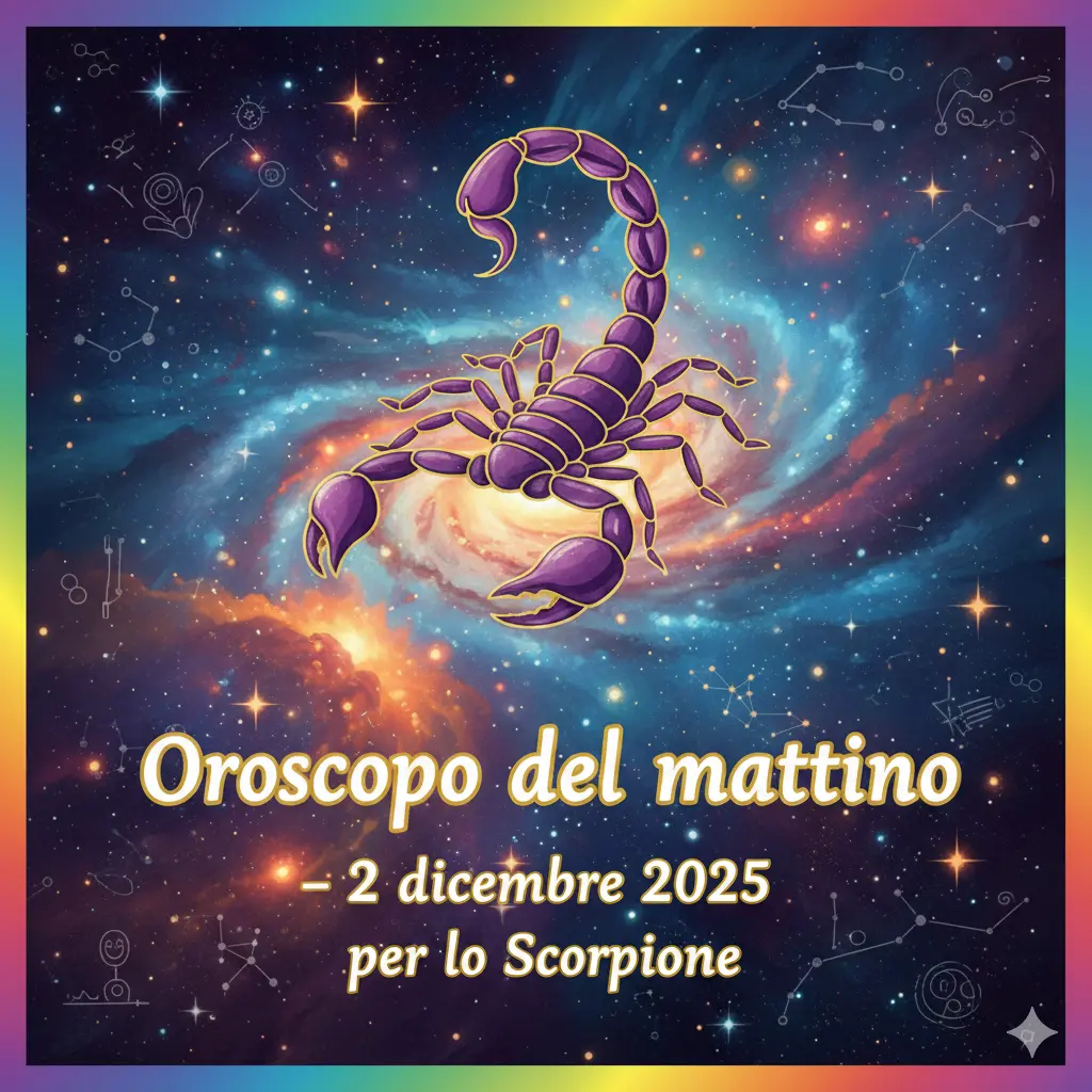 Oroscopo del mattino – 2 dicembre 2025 per lo Scorpione