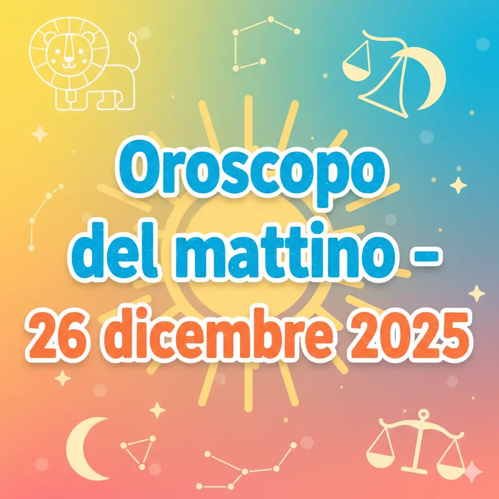 Oroscopo del mattino – 26 dicembre 2025
