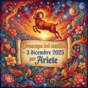 Oroscopo del mattino – 3 dicembre 2025 per Ariete