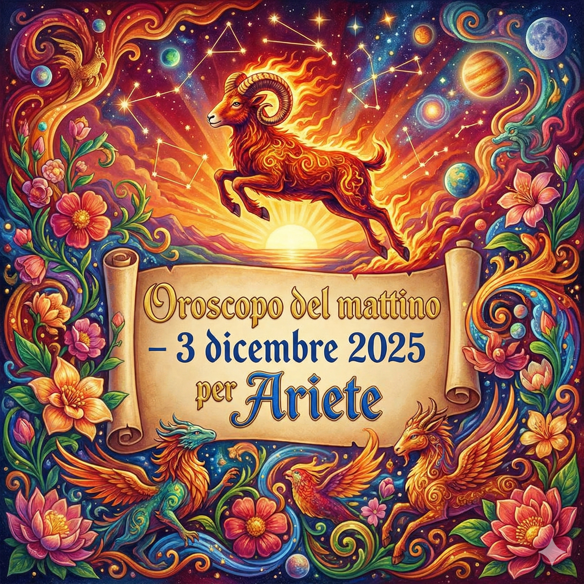 Oroscopo del mattino – 3 dicembre 2025 per Ariete