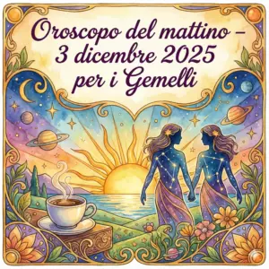 Oroscopo del mattino – 3 dicembre 2025 per i Gemelli