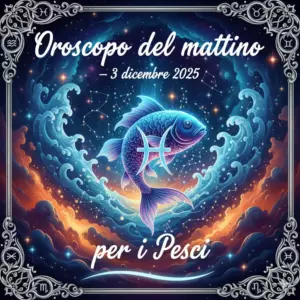 Oroscopo del mattino – 3 dicembre 2025 per i Pesci