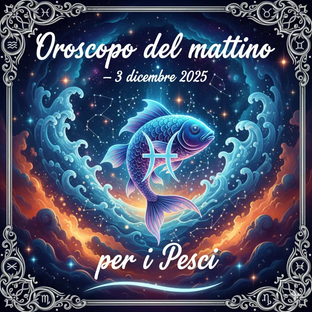 Oroscopo del mattino – 3 dicembre 2025 per i Pesci