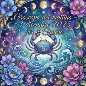 Oroscopo del mattino – 3 dicembre 2025 per il Cancro