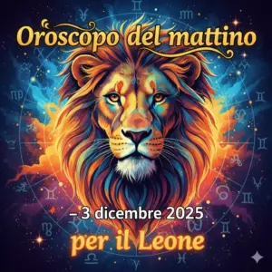Oroscopo del mattino – 3 dicembre 2025 per il Leone