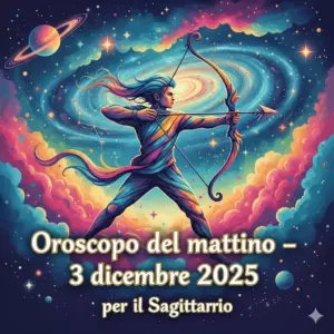 Oroscopo del mattino – 3 dicembre 2025 per il Sagittario