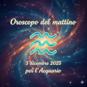 Oroscopo del mattino – 3 dicembre 2025 per l’Acquario