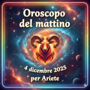 Oroscopo del mattino – 4 dicembre 2025 per Ariete