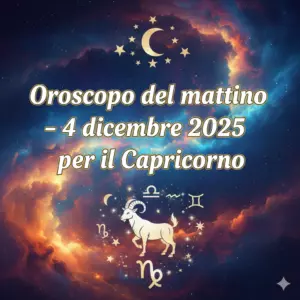 Oroscopo del mattino – 4 dicembre 2025 per il Capricorno