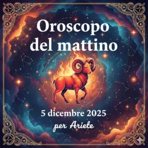 Oroscopo del mattino – 5 dicembre 2025 per Ariete
