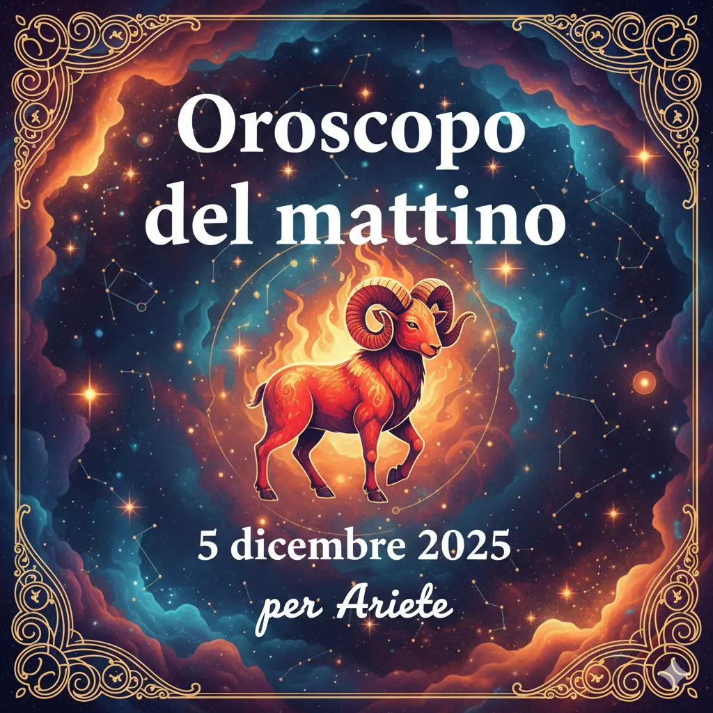 Oroscopo del mattino – 5 dicembre 2025 per Ariete