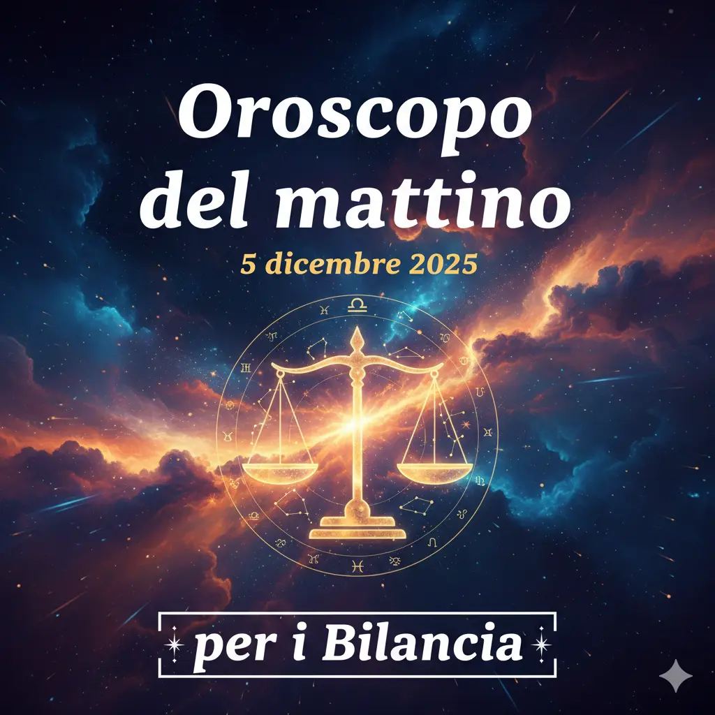 Oroscopo del mattino – 5 dicembre 2025 per i Bilancia