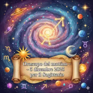 Oroscopo del mattino – 5 dicembre 2025 per il Sagittario