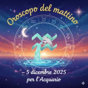 Oroscopo del mattino – 5 dicembre 2025 per l’Acquario