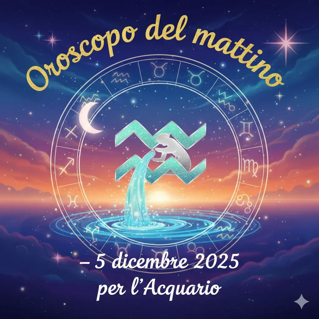 Oroscopo del mattino – 5 dicembre 2025 per l’Acquario