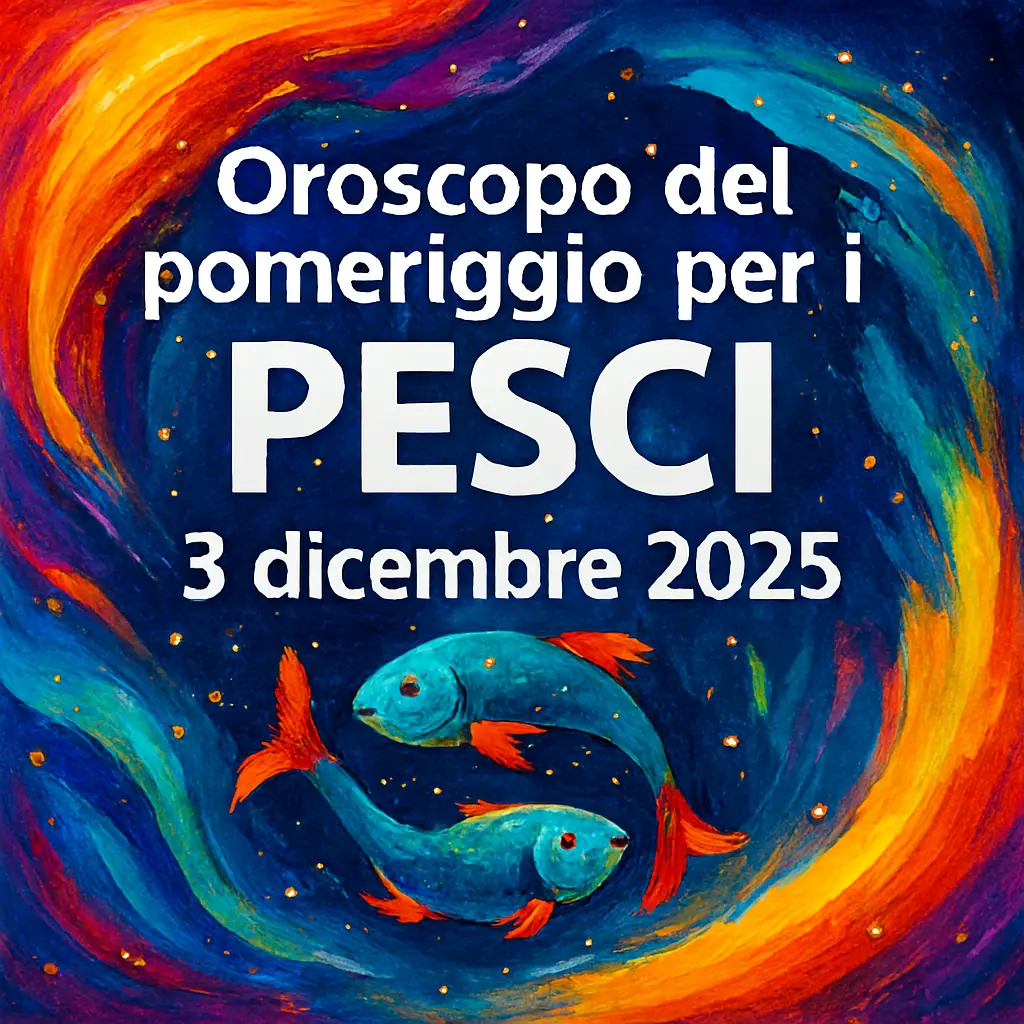 Oroscopo del pomeriggio per i Pesci – 3 dicembre 2025