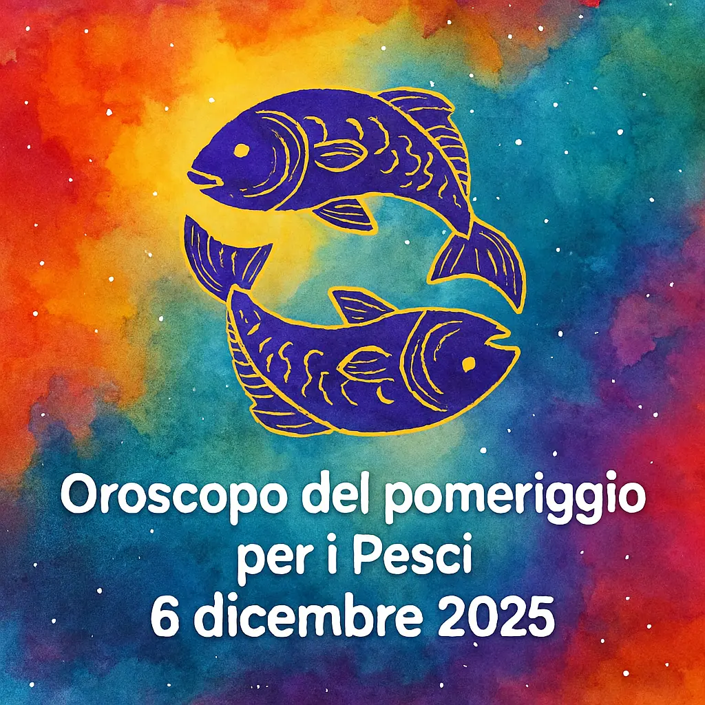 Oroscopo del pomeriggio per i Pesci – 6 dicembre 2025