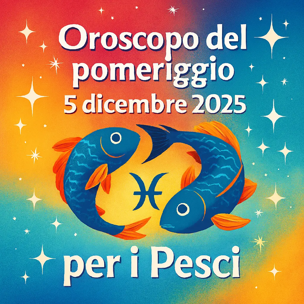 Oroscopo del pomeriggio – 5 dicembre 2025 per i Pesci