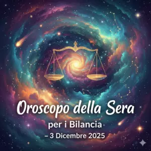 Oroscopo della Sera per i Bilancia – 3 Dicembre 2025