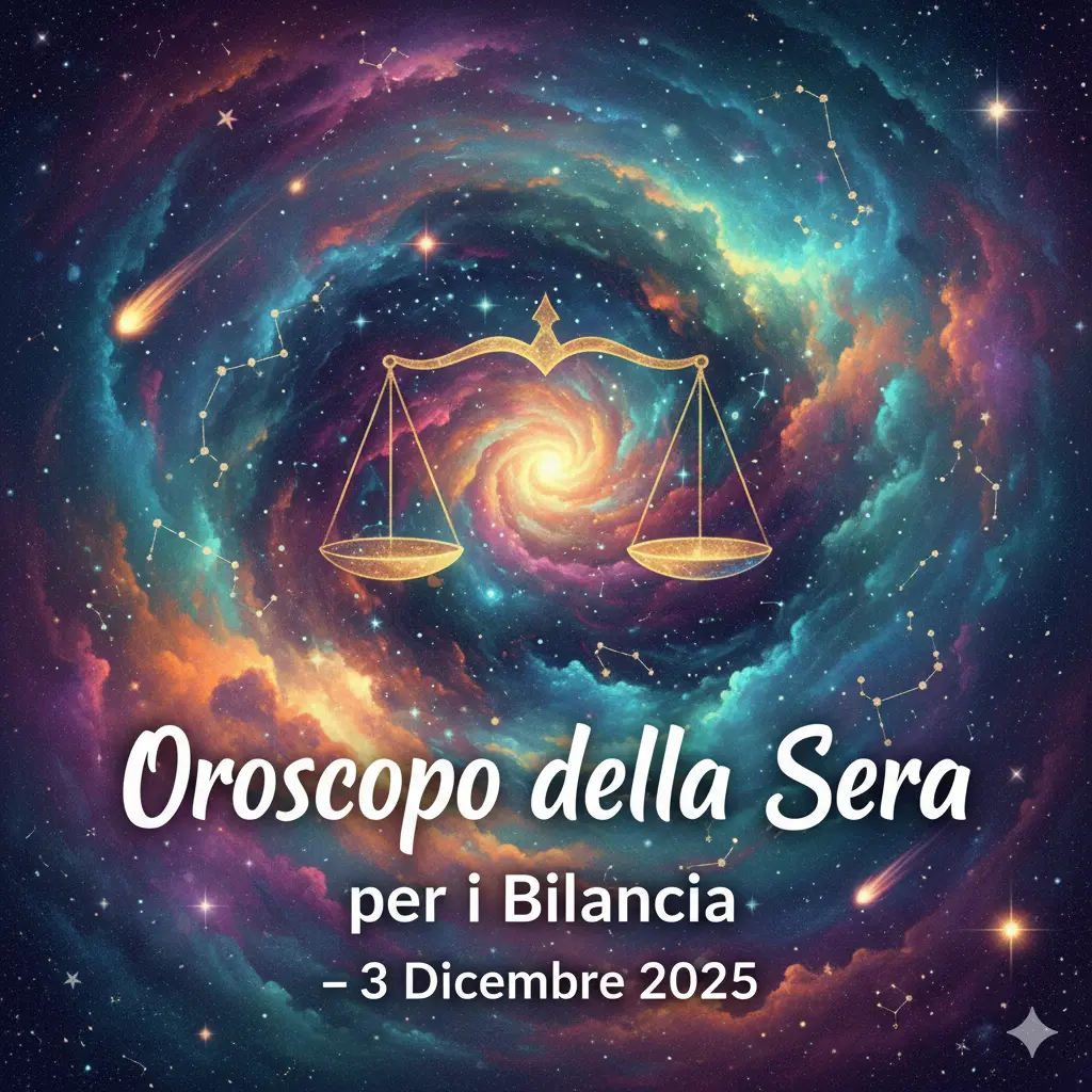 Oroscopo della Sera per i Bilancia – 3 Dicembre 2025