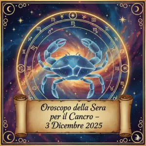 Oroscopo della Sera per il Cancro – 3 Dicembre 2025