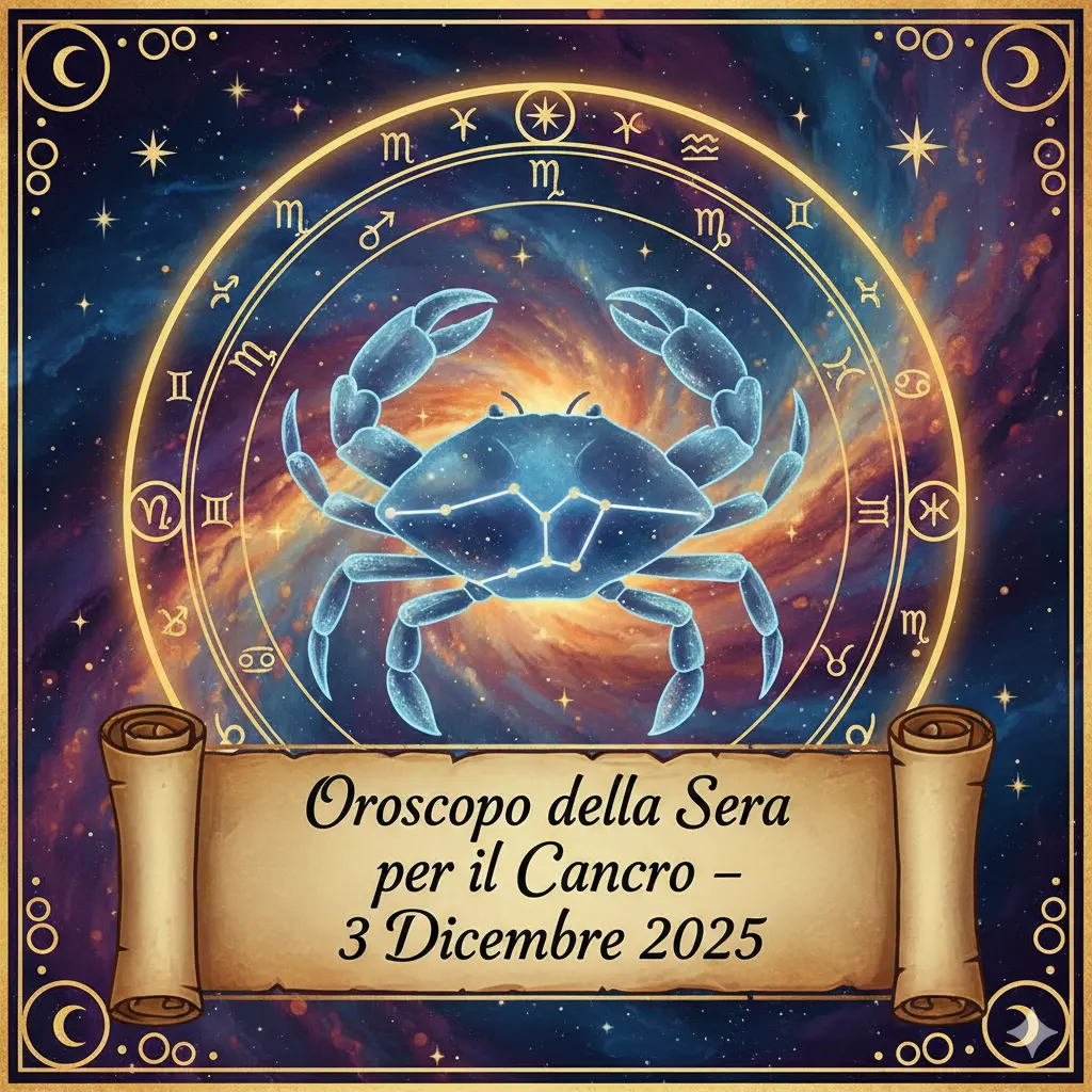 Oroscopo della Sera per il Cancro – 3 Dicembre 2025