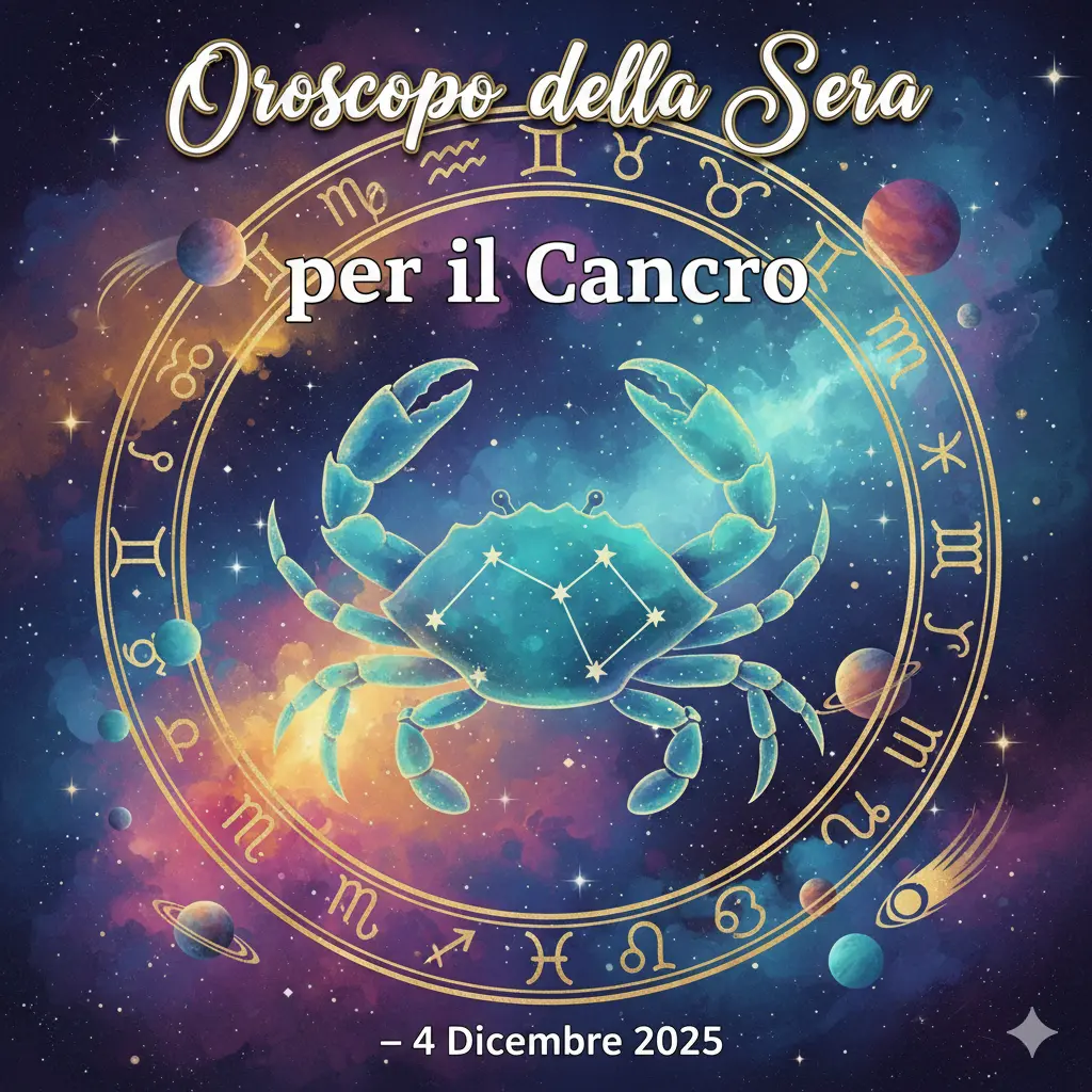 Oroscopo della Sera per il Cancro – 4 Dicembre 2025