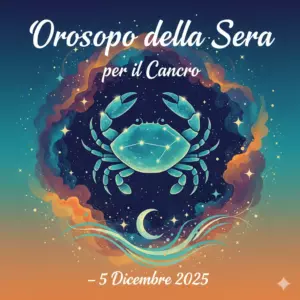 Oroscopo della Sera per il Cancro – 5 Dicembre 2025